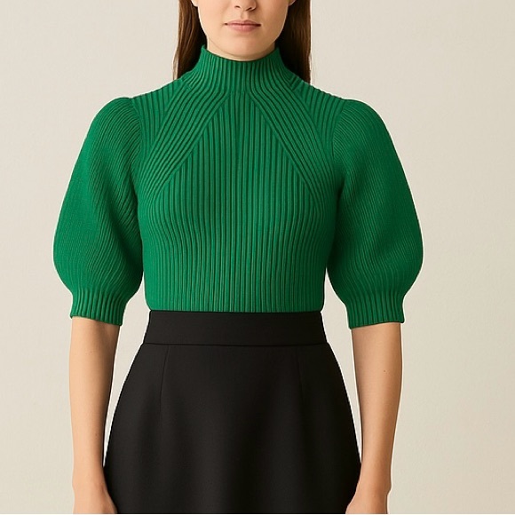 Anthropologie Teal Knit Sweater - Picture 1 of 5